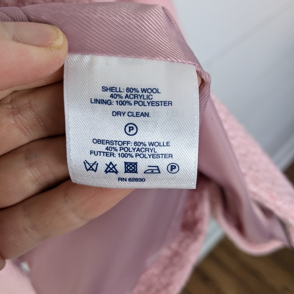 Lands' End Pink Toggle Coat - Picture 7 of 7